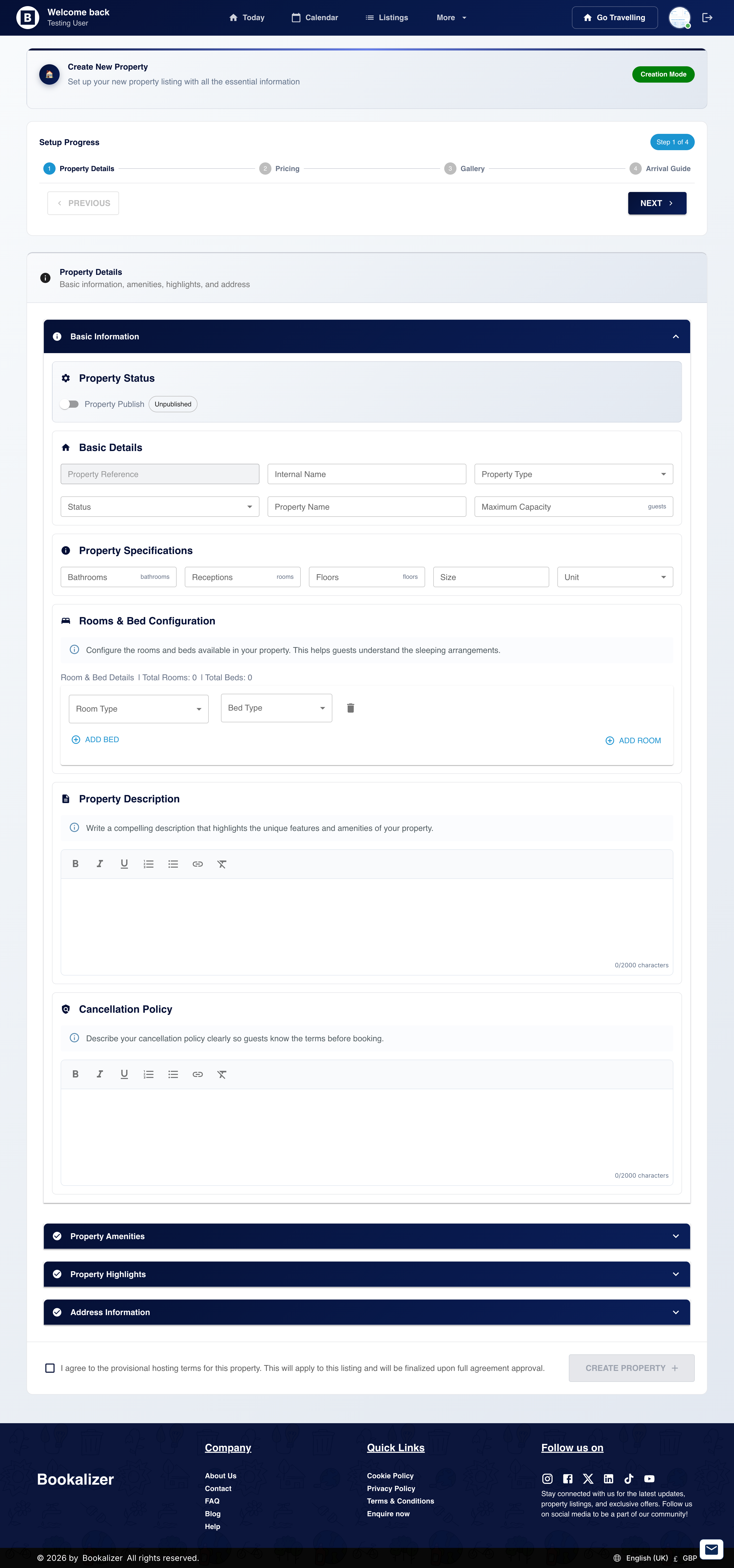 Property Details Interface